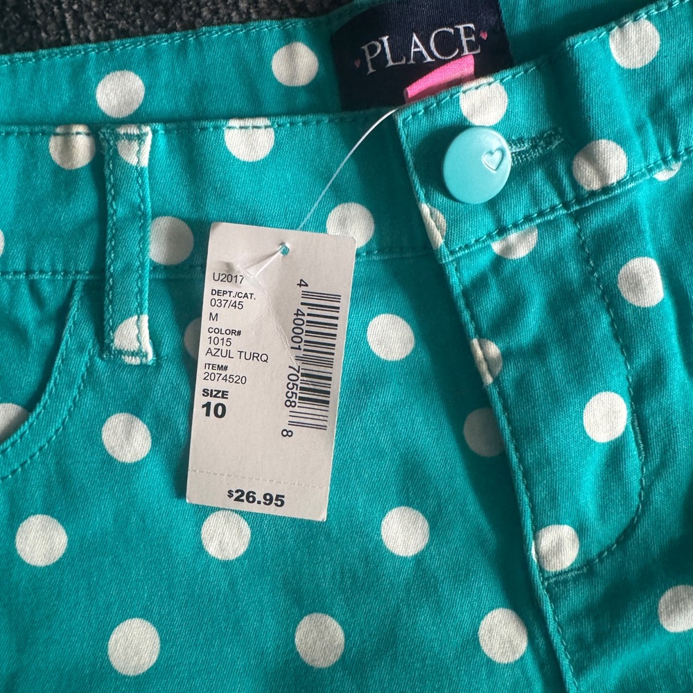 Place Teal Polka Dot Kids Bottoms
